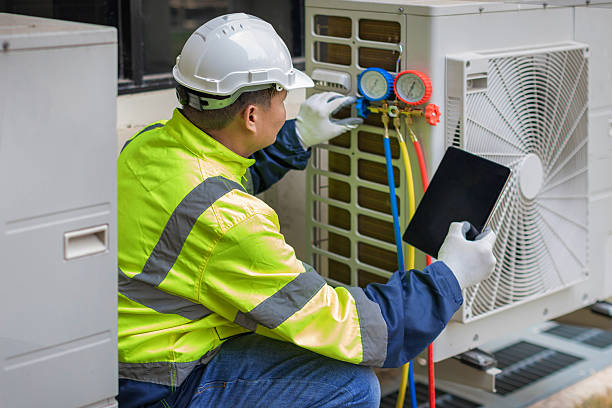 Professional Heat Pump Repair technician working in Hereford, PA